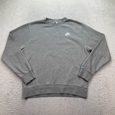 Nike Club Fleece Sweatshirt Men's Size Small Crewneck Essential Swoosh Logo
