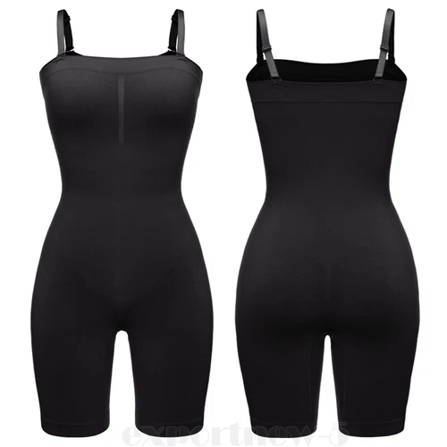 Seamless Bodysuit for Women Tummy Control Shapewear Mid-Thigh Full Body Shaper - Picture 21 of 35