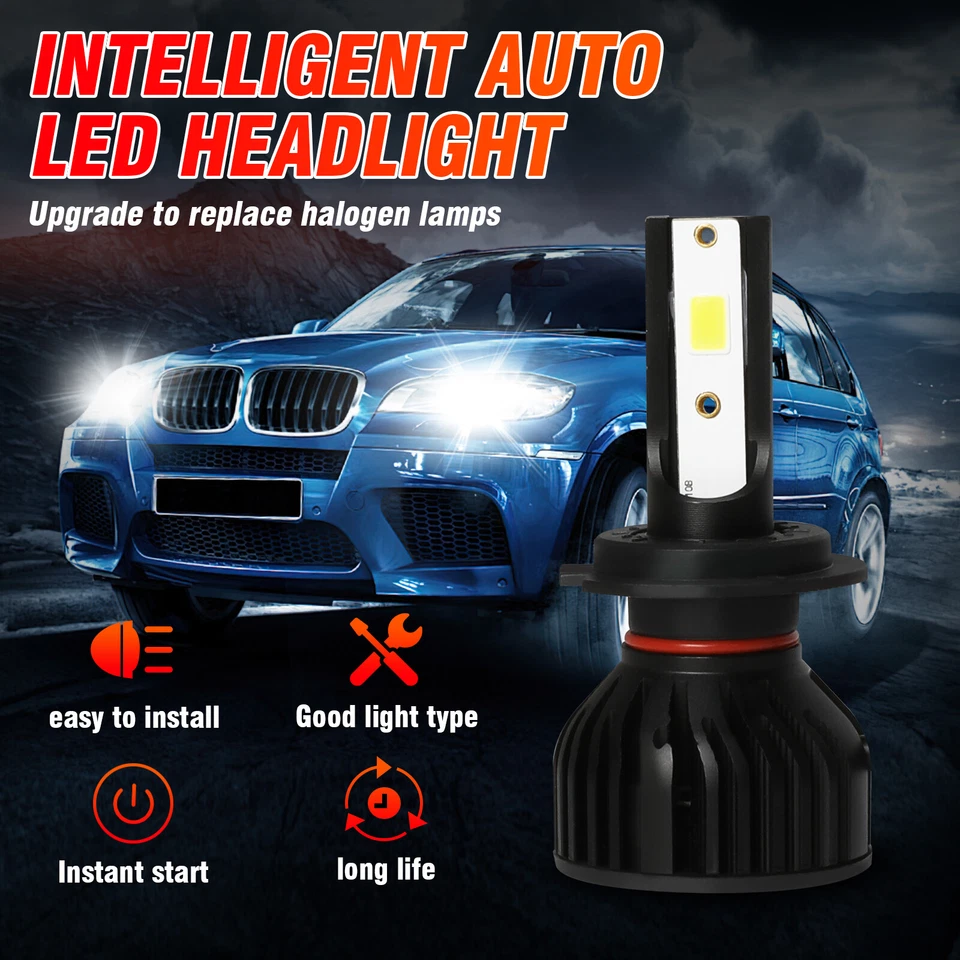 For Jaguar XF 09-2011 - 6000K LED Headlight Combo High Low Beam 4x Bulbs Kit - Image 2 of 4