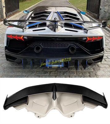 Fit For Lamborghini Aventador SVJ Half Carbon Fiber Rear Trunk Base Spoiler Wing