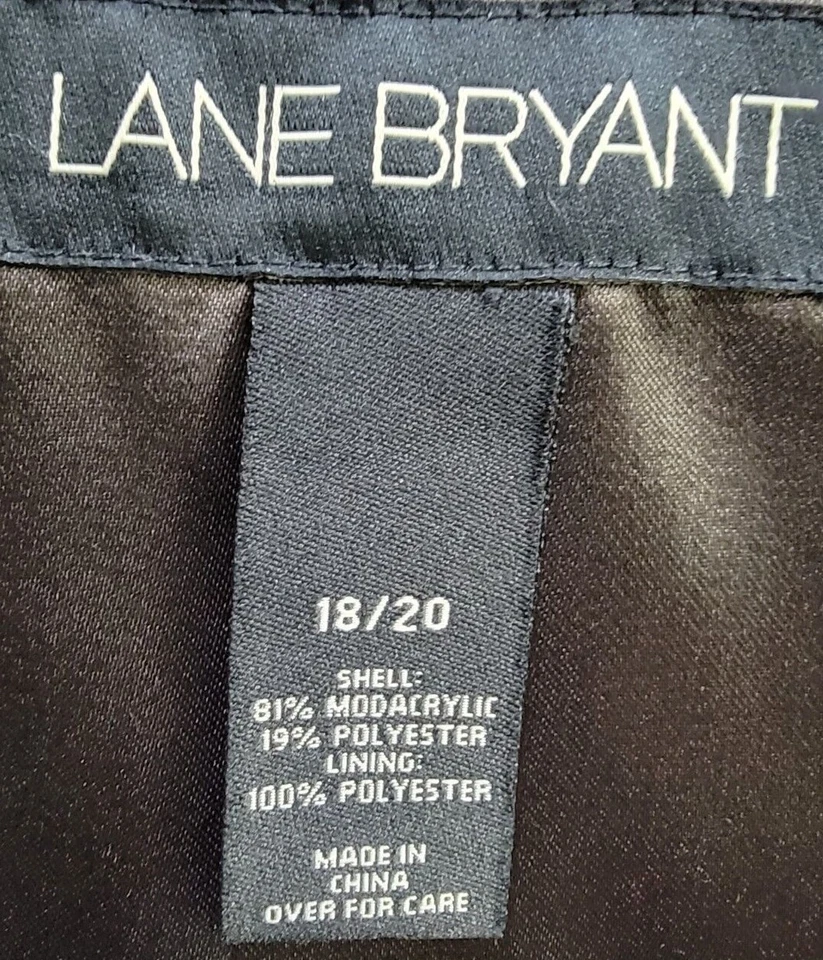 Abrigo chaqueta chaleco mujer Lane Bryant talla 18/20 18W/20W piel sintética Foto 2 de 4