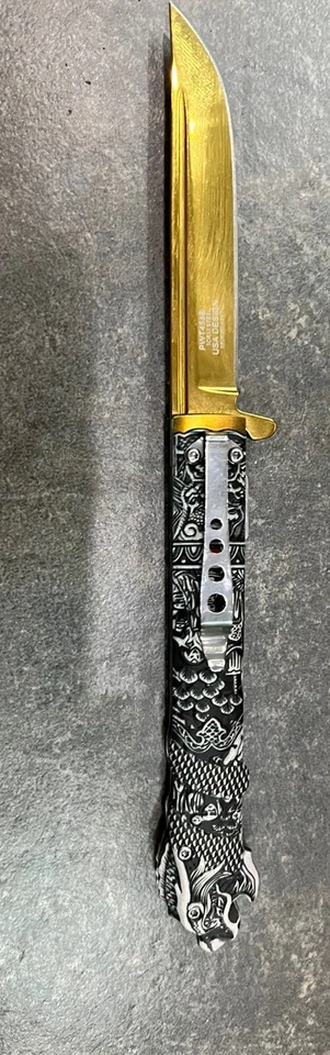 "Navaja de bolsillo abierta asistida por resorte Highlander 1986 película 9,5""" Foto 3 de 3