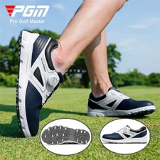 PGM Men Waterproof Ultra-light Golf Shoes Male Breathable Knob Buckle Sneakers
