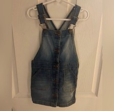 Oshkosh Denim Overalls Skirt Toddler Size 4T