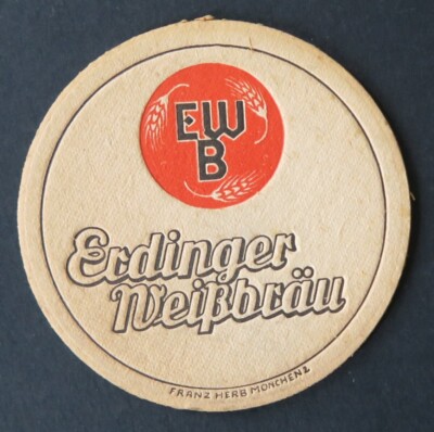 Beer underbock EWB ERDINGER WEISSBRAU beermat beer mug 24