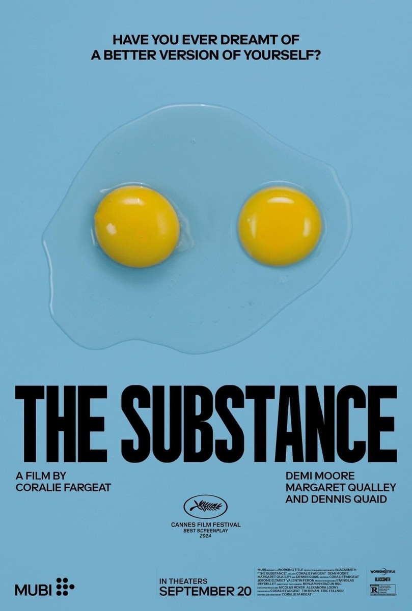 2024 The Substance Movie Poster 11X17 Demi Moore Margaret Qualley