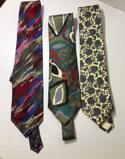 J Garcia JT Beckett Liberty Abstract Geometric Colorful Tie Lot of 3 56 57 58