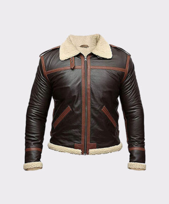 Resident Evil 4 Leon Kennedy Shearling Leather Jacket
