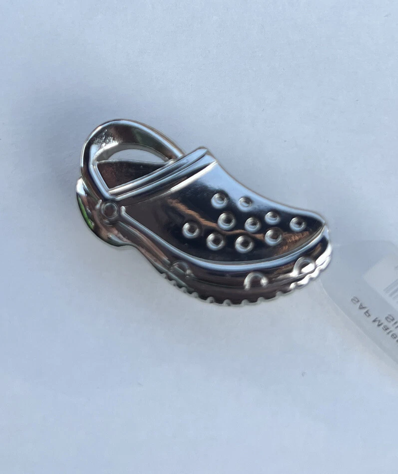 Crocs Charms Jibbitz Shoe Croc Silver Authentic