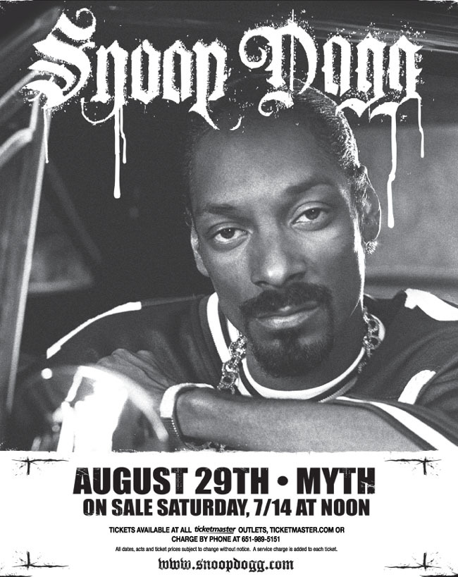 SNOOP DOGG 2007 MINNEAPOLIS CONCERT TOUR POSTER - Sitting In