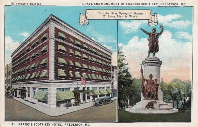Postcard Francis Scott Key Hotel Frederick MD 