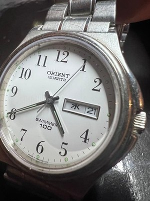 ORIENT SWIMMER100 Day-Date Men's Watch Silver Non-functional