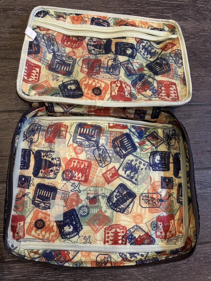 Samantha Brown Croco Organizador de Viaje en Relieve Bolsa de Artículos de Aseo Cosméticos Negro Marrón Foto 3 de 4