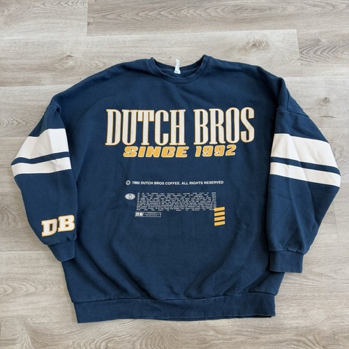 Dutch Bros Sweatshirt Adult 2XL Blue Since 1992 Crewneck Employee Exclusive RARE