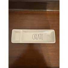 Rae Dunn Artisan Collection by Magenta Divided Trinket Dish Tray CREATE 11 x 3.5