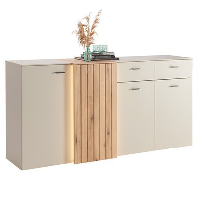 Sideboard - Coast Evoke Eiche - kieselgrau - 4 Türen - 178 cm Sideboard Kommode