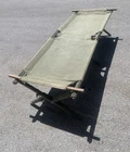 WW2 US Navy Military Folding Cot 1945 Canvas Huntington Tent And Awning Co.