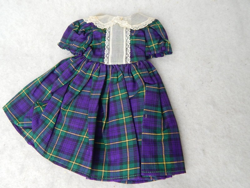 Vintage 1950’s 14” Richwood CINDY LOU Doll Orig. Blue Plaid DRESS