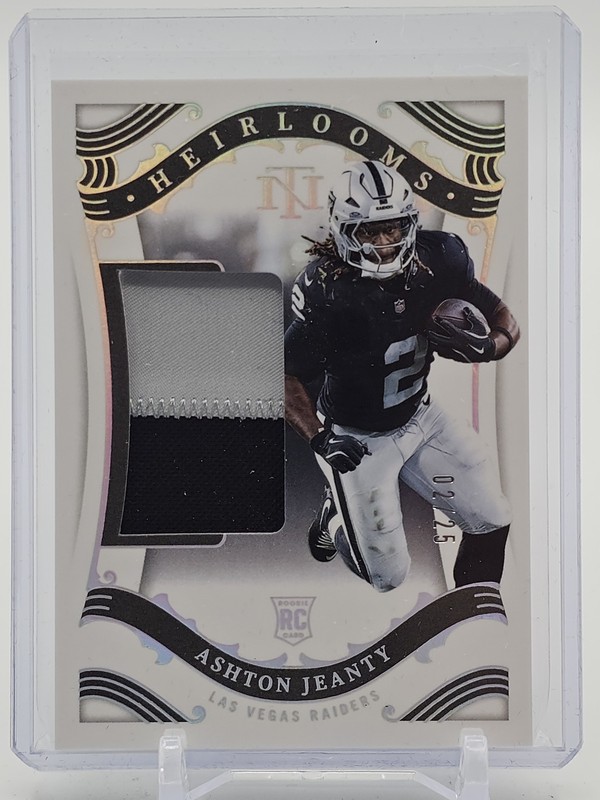 ASHTON JEANTY 2025 NATIONAL TREASURES ROOKIE PATCH HOLO SILVER /25 #H-AJY Q6608