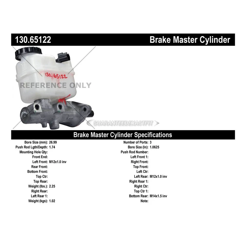 For Ford Explorer Mercury Mountaineer Centric Brake Master Cylinder TCP - Image 3 of 3