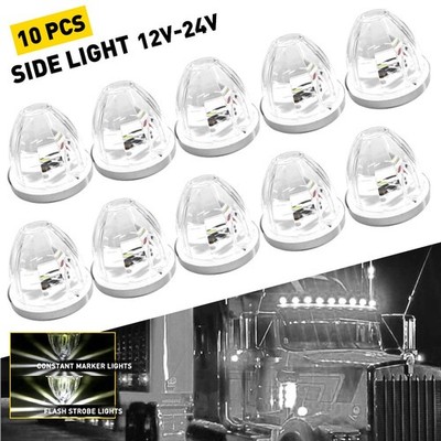 10X LED Watermelon Light White Truck Trailer Side Marker Clearance Light 12V EPU