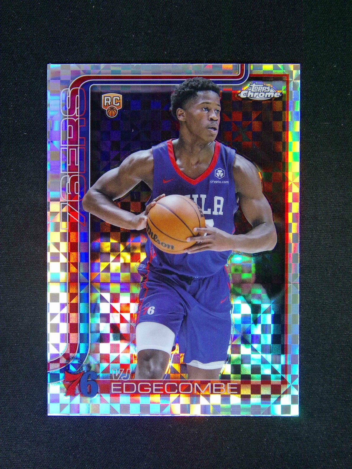 2025-26 Topps Chrome VJ Edgecombe #253 RC Rookie X-Fractor