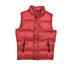 Express Men's Size S Puffer Vest Red Nylon Tech Insulated