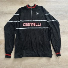 Castelli Rosso Corsa Cycling Jacket Full Zip Black Size L