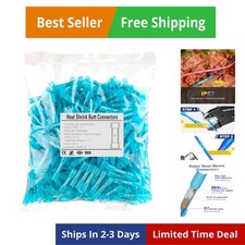 500PCS Blue Heat Shrink Butt Connectors -14, Marine Grade Heat Shrink Wire Co...