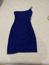 Windsor Royal Blue One-Shoulder Bodycon Dress | Size Small 