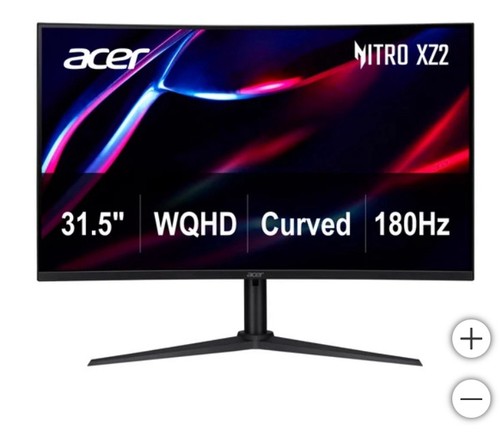 Acer 31.5" Nitro Curved Monitor LED WQHD 144Hz 1 ms 2560x1440 XZ322QU V3bmiiphx - Picture 6 of 23