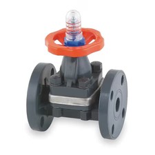 Hayward Flow Control Dab1020ffk Diaphragm Valve, 2", Pvc/Fpm, Flanged