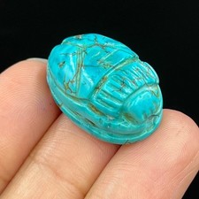 Ancient Egyptian Roman Scarab Stone Bead With Intaglio