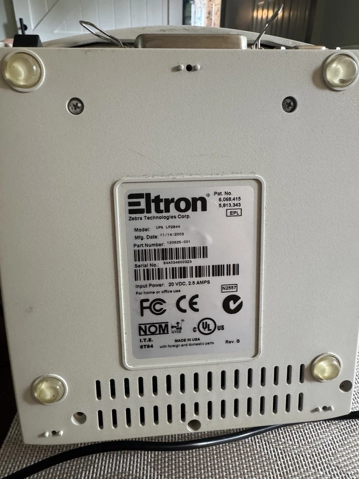 Zebra LP2844 UPS Direct Thermal Shipping Label Printer USB Serial Parallel - Image 4 of 4