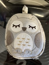 Baby Calmer Gray Owl Plush Vibrating Travel Car Seat Soother Eddie Bauer
