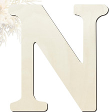 15 Inch Large Wide Body Wooden Letters Unfinished Wood Letters for Wall Decor Pa