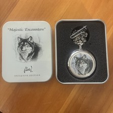 Majestic Encounters Wolf Pocket Watch Al Agnew Exclusive Edition Tin