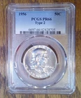1956 Franklin Proof Silver Dollar PCGS PR66 Type 2 (705)