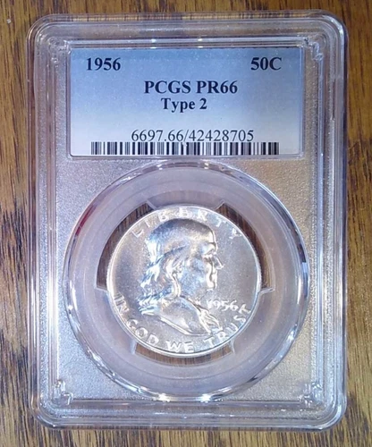 1956 Franklin Proof Silver Dollar PCGS PR66 Type 2 (705)