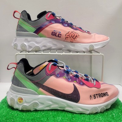 Nike React Element 55 Doernbecher 2019 Kahleah Corona CV2592-600 Men s 12 Shoes