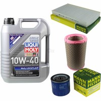 Mann Inspektionspaket 5L Liqui Moly Leichtlauf 10W-40 FüR Alfa Romeo 156 2.0 16V