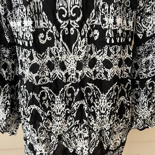 Soft Surroundings Womens Grace Embellished Boho Peasant Blouse Large L - Picture 8 of 9