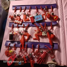 Vintage Retro 1980s Lot Bell Charms  Plastic with Collection Book included #2