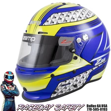 Zamp RZ-62 Racing Helmet Blue/Green Snell SA2020 Size X-Small