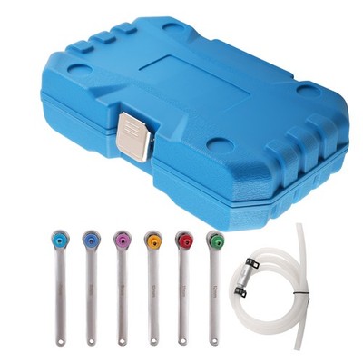 Valve Brake Oil Clutch Bleeder Hose Kit 12 Point 7mm-12mm Wrench Check
