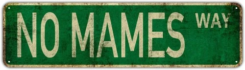 Vintage Tin Sign No Mames Way Sign Street Sign Retro Metal Sign for Home Bar Cof