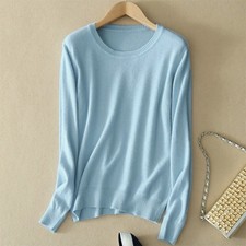 Winter Damen Pullover Warmes Rundhals-Strickpullover aus Wolle & Kaschmir