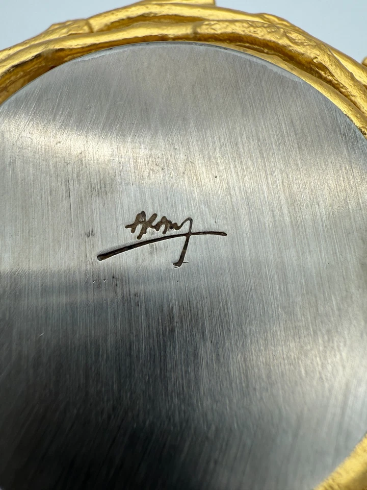 Michael Aram Único Cuenco de Plata Base Rama Dorada Foto 4 de 4