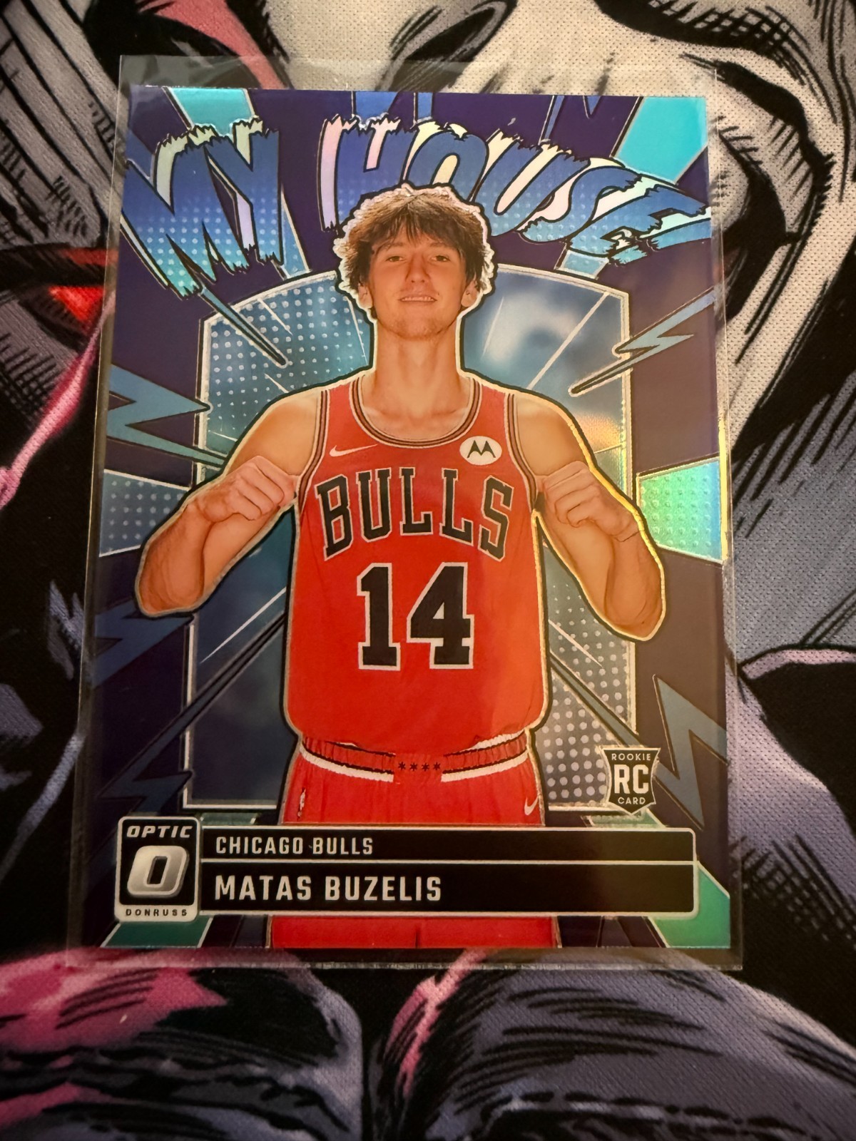 2024-25 Panini Donruss Optic - My House Matas Buzelis #15 Purple Prizm (RC)