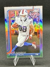 2025 Topps Chrome Football Dawson Knox Silver Refractor #33 Buffalo Bills 